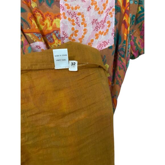 Banjanan Dragon Maxi Dress S/M Patchwork Floral Colorful 100% Cotton Boho India - Picture 10 of 14